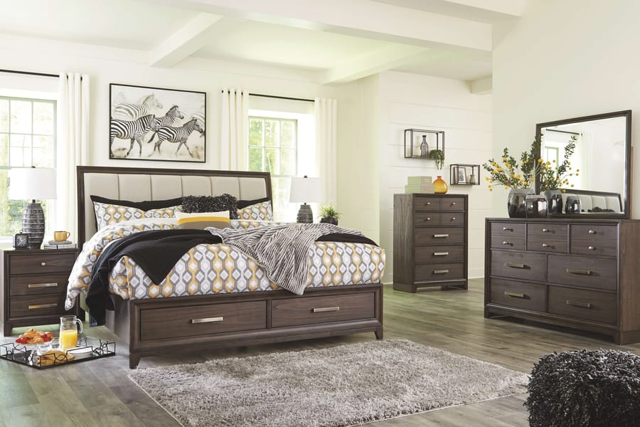 Ashley Bedroom 6 Piece Queen Panel Bed Set B497-31-36-46-57-54S-96