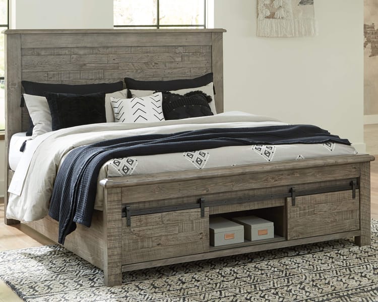 Ashley Bedroom California King Panel Bed with Footboard Storage B774-78-76S-95S