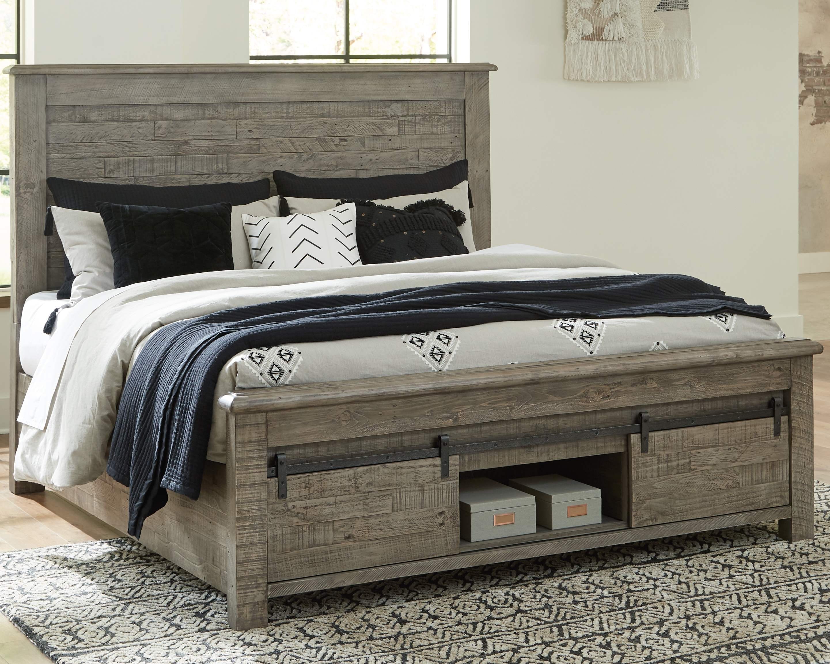 Ashley Bedroom California King Panel Bed with Footboard Storage B774-78-76S-95S