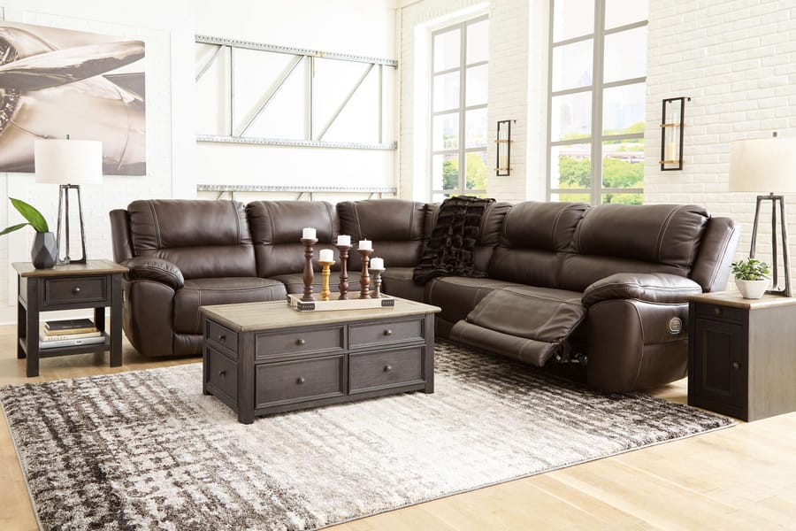 Ashley Living Room Power Reclining Sectional U71604-58-46-77-46-62