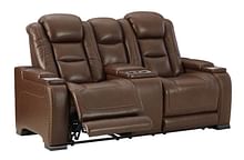 Ashley Living Room Power Reclining Loveseat with Console and Adjustable Headrest U8530618