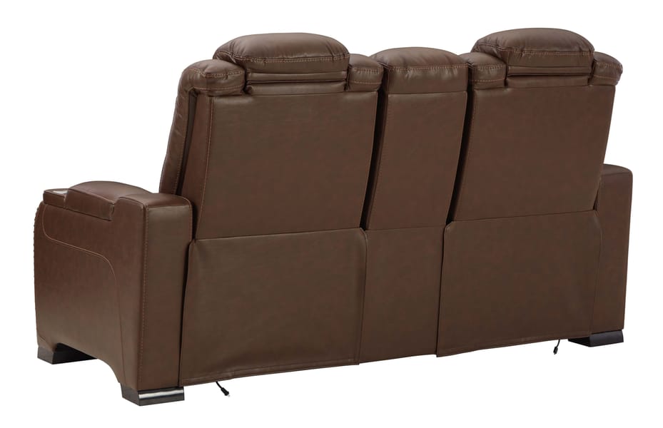 Ashley Living Room Power Reclining Loveseat with Console and Adjustable Headrest U8530618
