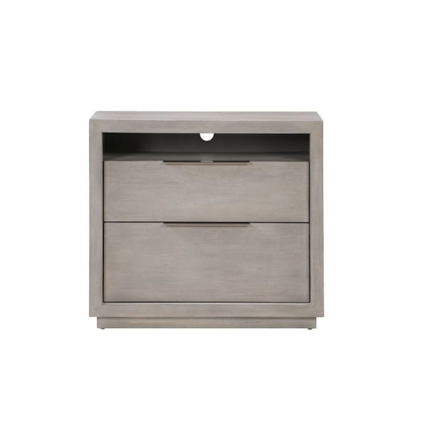 Modus Bedroom Oxford Two-Drawer Nightstand In Mineral AZBX81