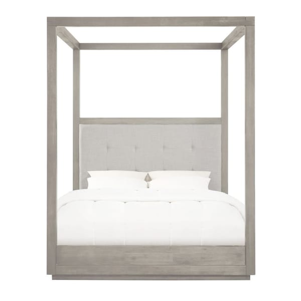 Modus Bedroom Oxford Upholstered Canopy Bed In Mineral AZBXH5