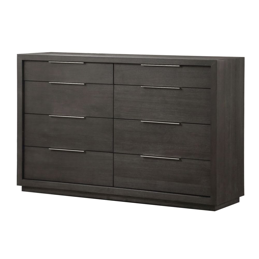 Modus Bedroom Oxford Eight Drawer Dresser In Basalt Grey AZU582