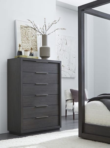 Modus Bedroom Oxford Six Drawer Chest In Basalt Grey AZU584
