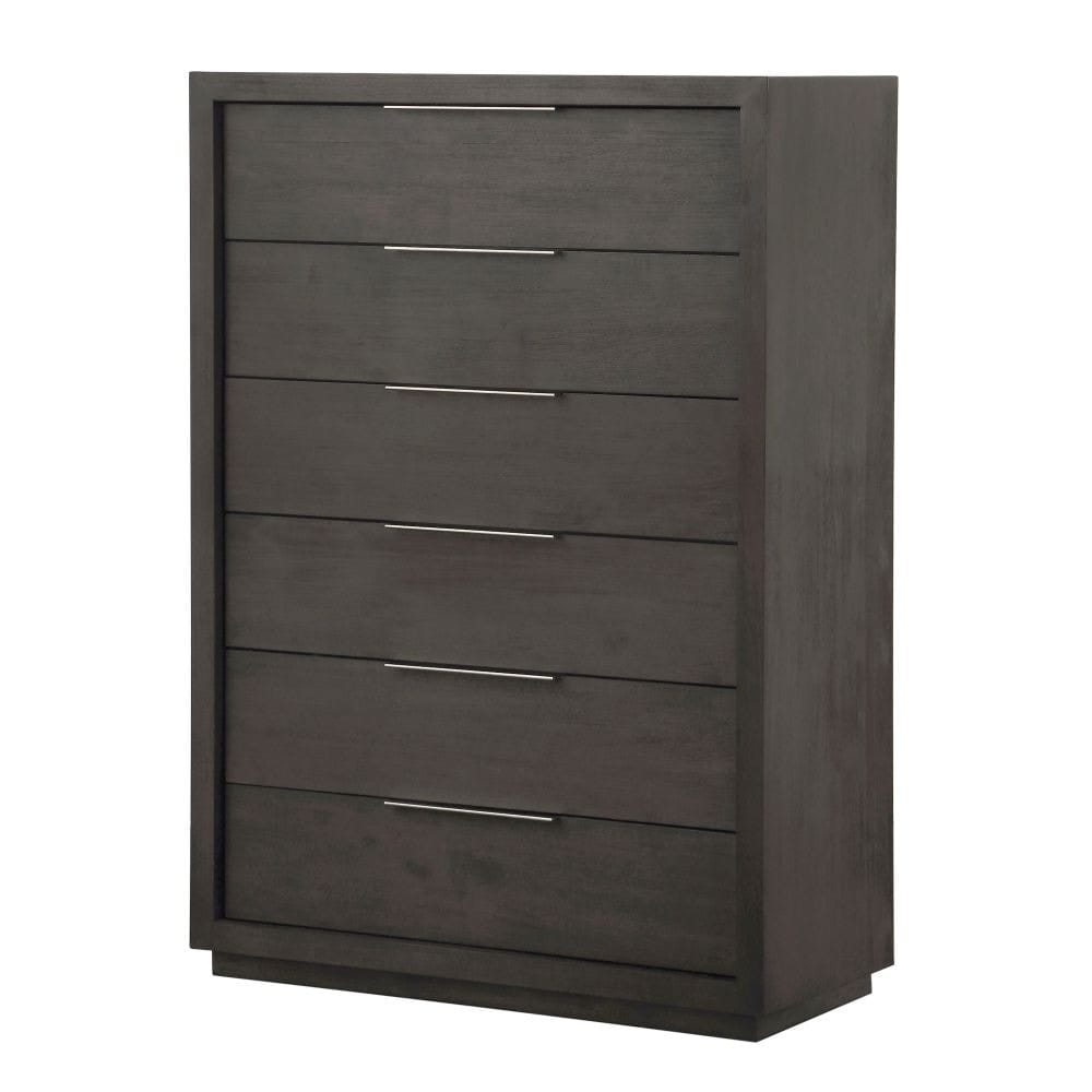 Modus Bedroom Oxford Six Drawer Chest In Basalt Grey AZU584