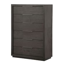 Modus Bedroom Oxford Six Drawer Chest In Basalt Grey AZU584