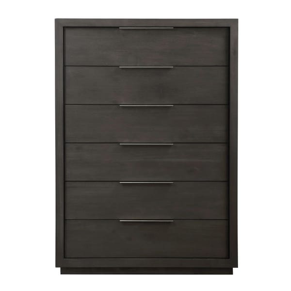 Modus Bedroom Oxford Six Drawer Chest In Basalt Grey AZU584