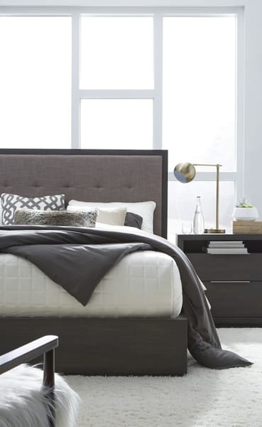 Modus Bedroom Oxford Upholstered Platform Bed In Dolphin AZU5F7D