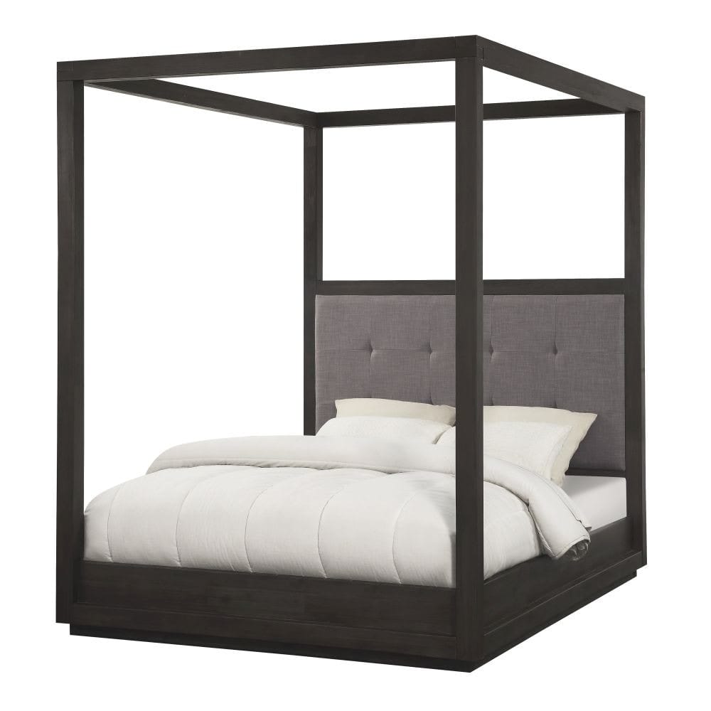 Modus Bedroom Oxford Upholstered Canopy Bed In Dolphin AZU5H5