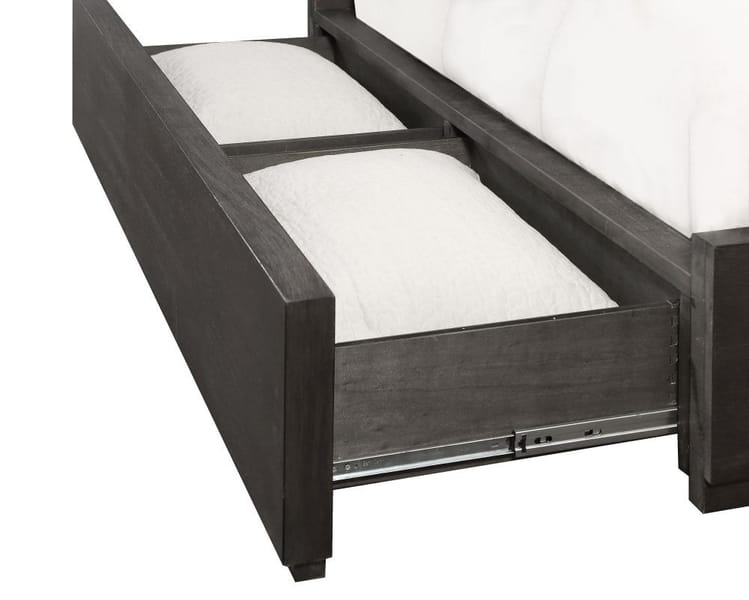 Modus Bedroom Oxford Upholstered Footboard Storage Bed In Dolphin AZU5S6D