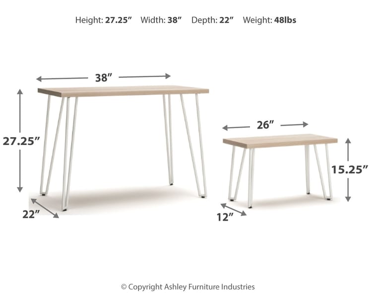 Ashley Home Office Blariden Desk with Bench B008-201
