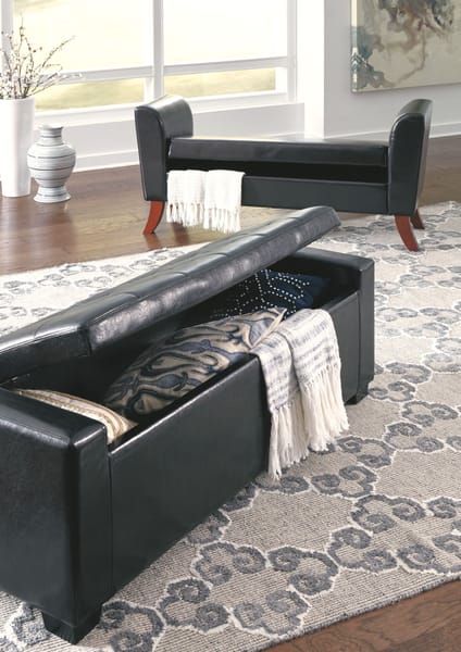 Ashley Living Room Benches Upholstered Storage Bench B010-109
