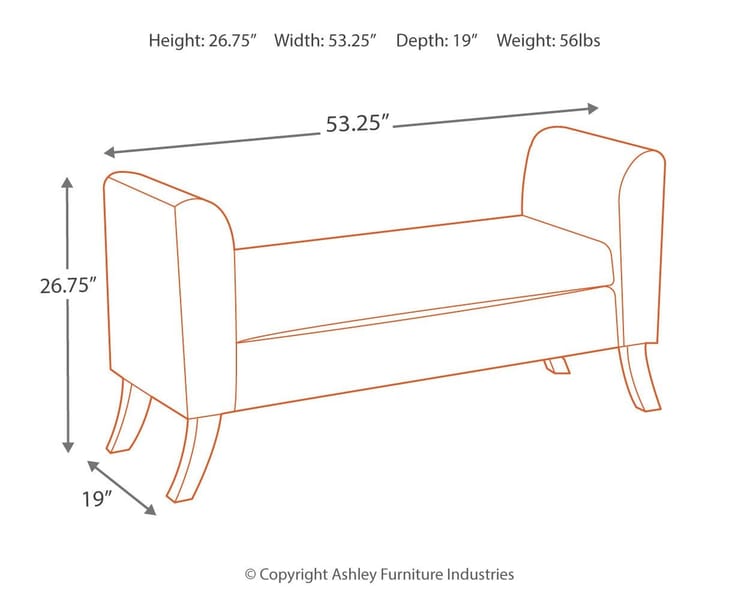 Ashley Living Room Benches Upholstered Storage Bench B010-109