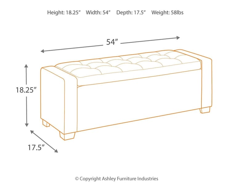 Ashley Living Room Benches Upholstered Storage Bench B010-209