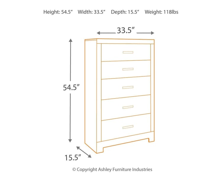 Ashley Bedroom Culverbach Chest of Drawers B070-46