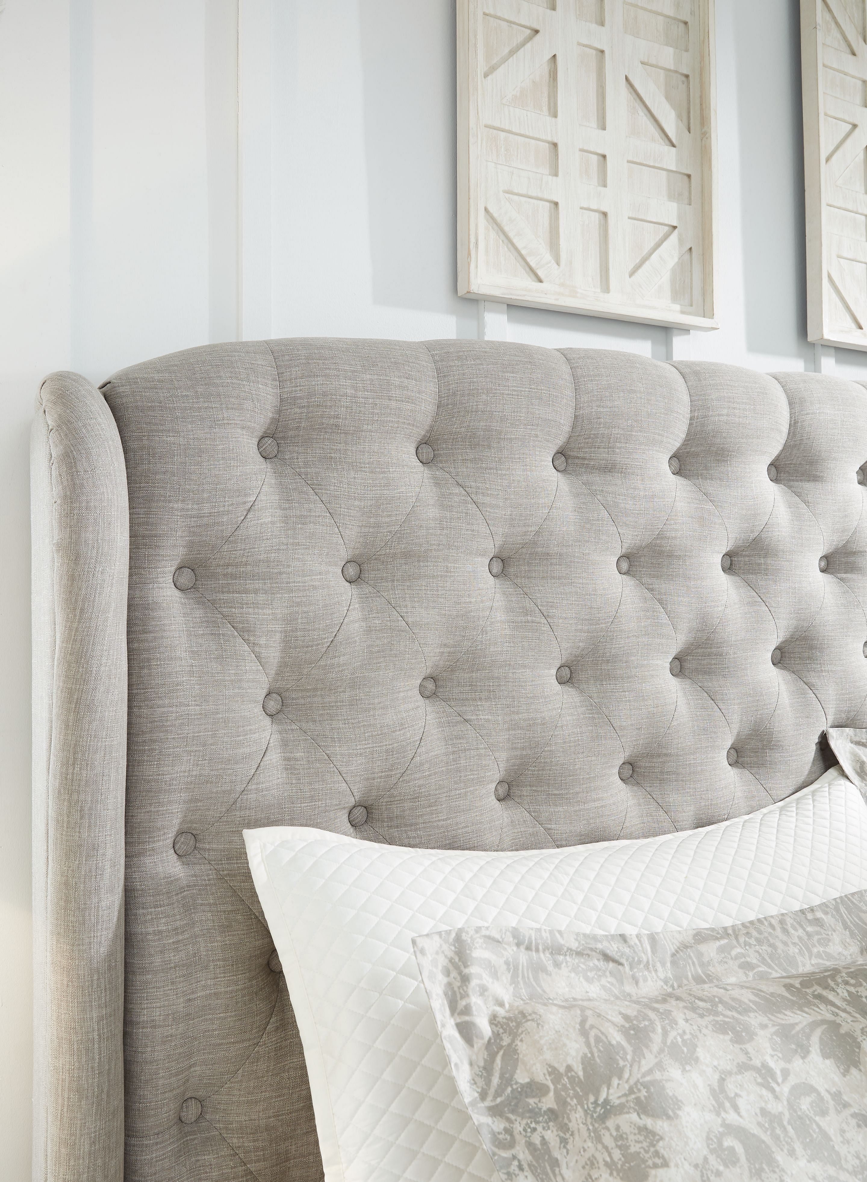 Jerary upholstered king bed sales