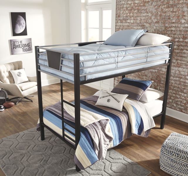 Ashley Youth Dinsmore Twin over Twin Bunk Bed with Ladder B106-59