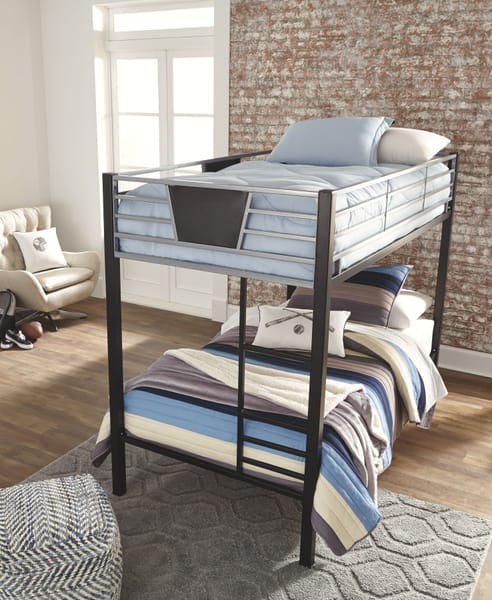 Ashley Youth Dinsmore Twin over Twin Bunk Bed with Ladder B106-59