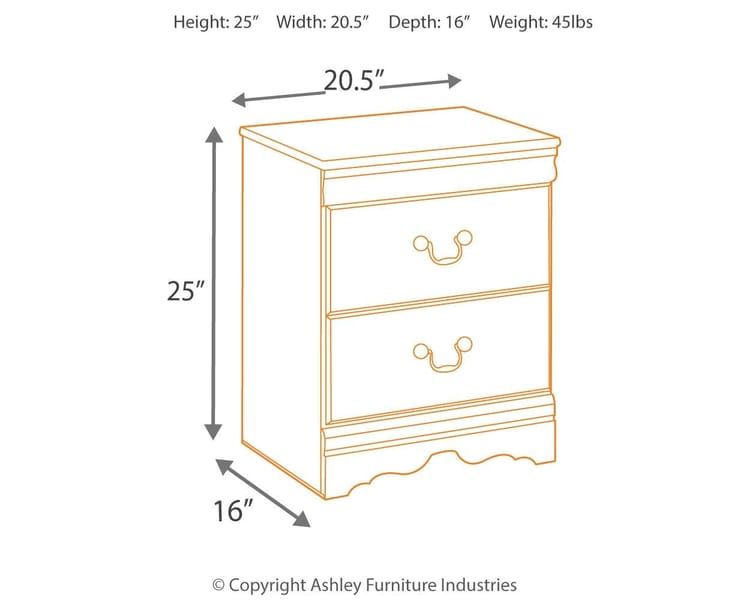 Ashley Bedroom Huey Vineyard Nightstand B128-92