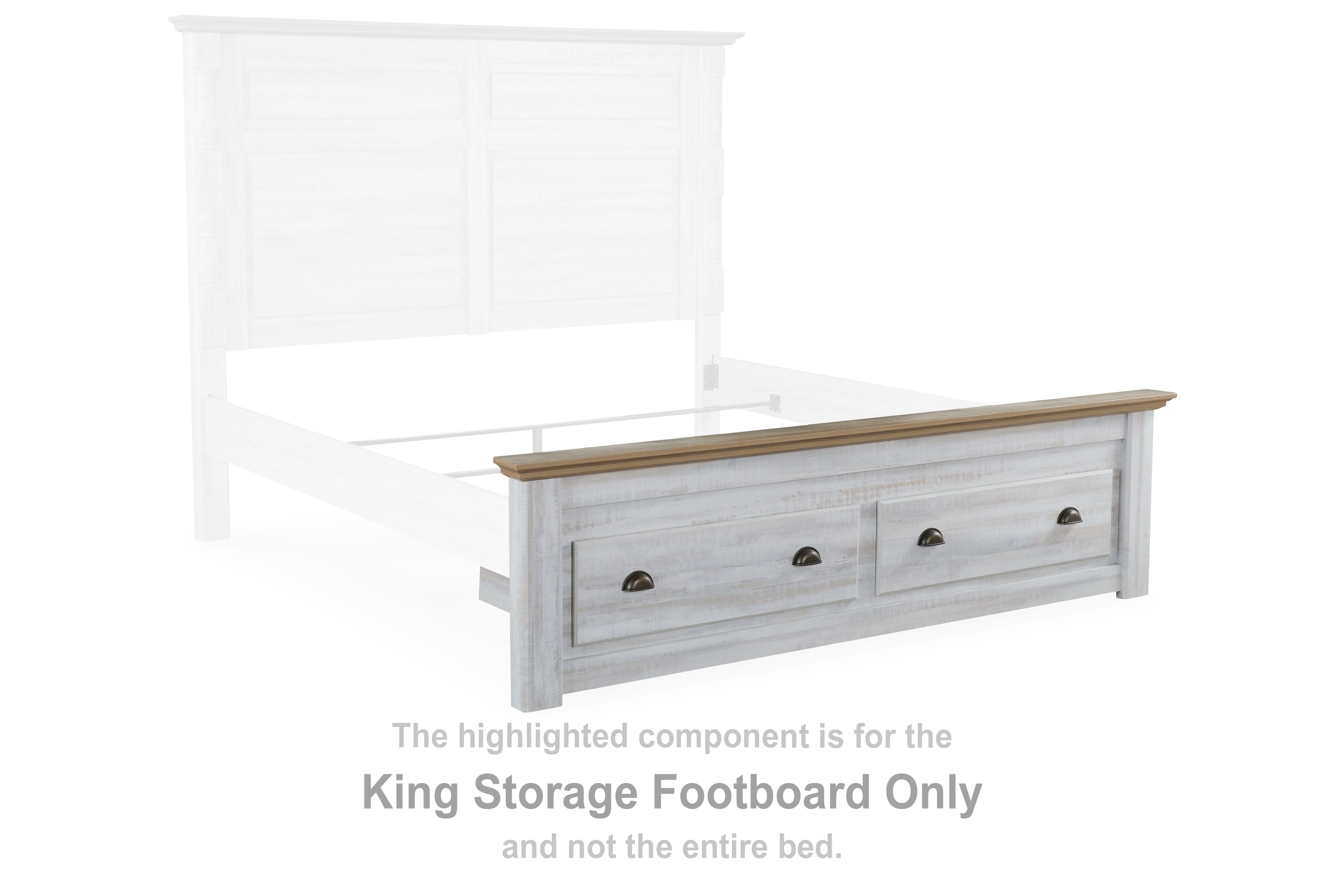 Ashley Bedroom Haven Bay King Storage Footboard B1...