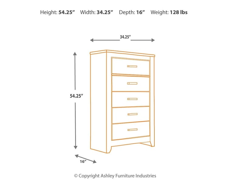 Ashley Bedroom Zelen Chest of Drawers B248-46