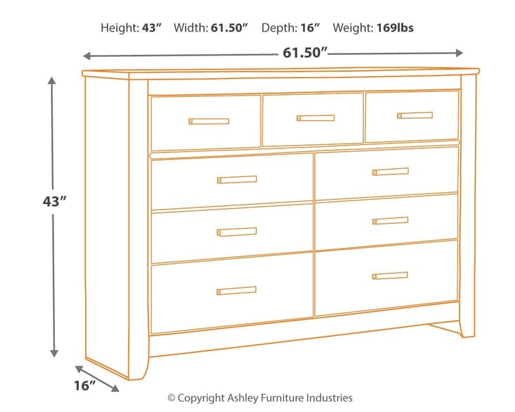 Ashley Bedroom Brinxton Dresser B249-31
