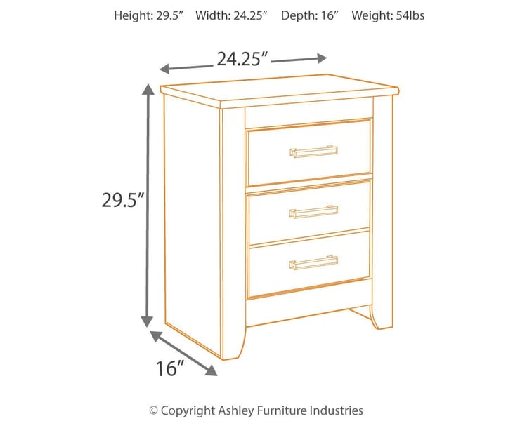 Ashley Bedroom Brinxton Nightstand B249-92