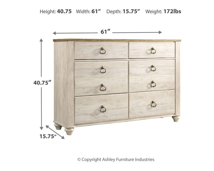 Ashley Bedroom Willowton Dresser B267-31