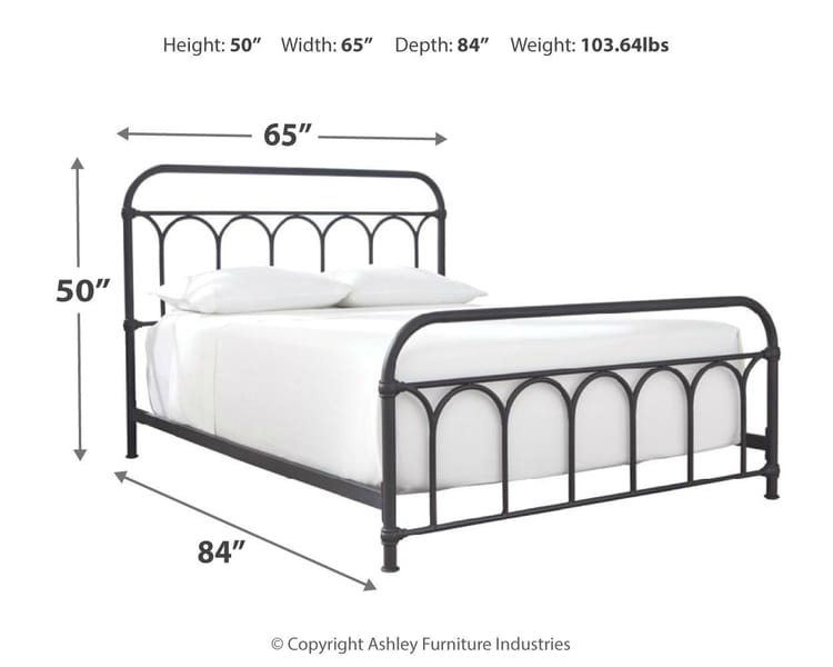 Ashley Bedroom Nashburg Queen Metal Bed B280-681