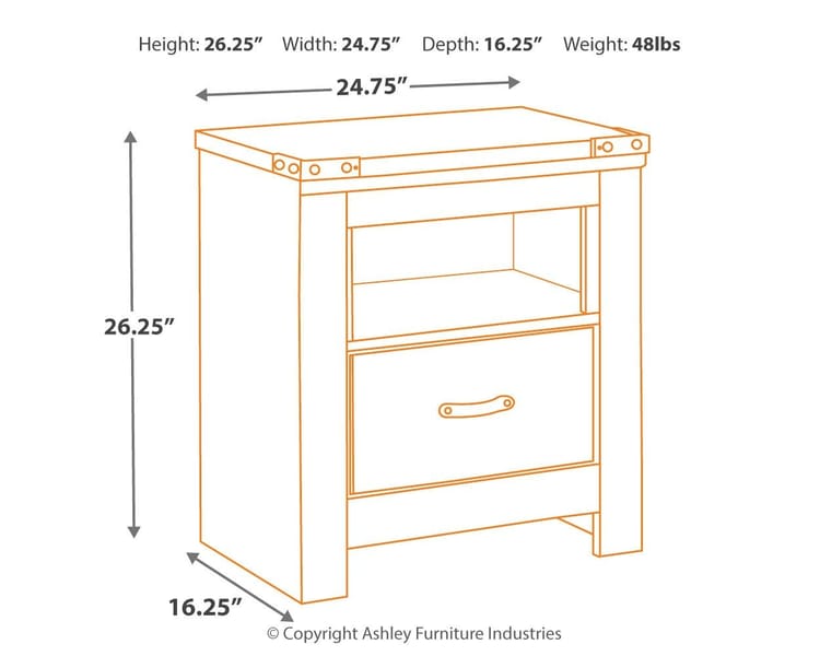 Ashley Bedroom Trinell Nightstand B446-91