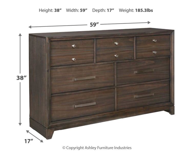 Signature Design by Ashley Brueban Dresser B497-31 - Portland, OR | Key Home Furnishings