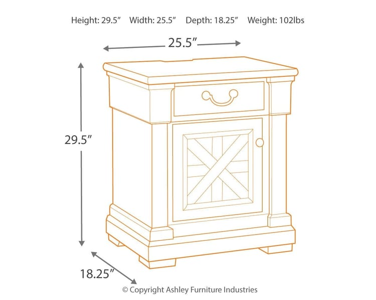 Ashley Bedroom Bolanburg Nightstand B647-191