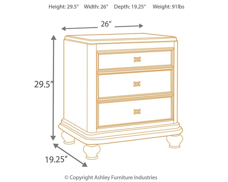 Ashley Bedroom Coralayne Nightstand B650-93