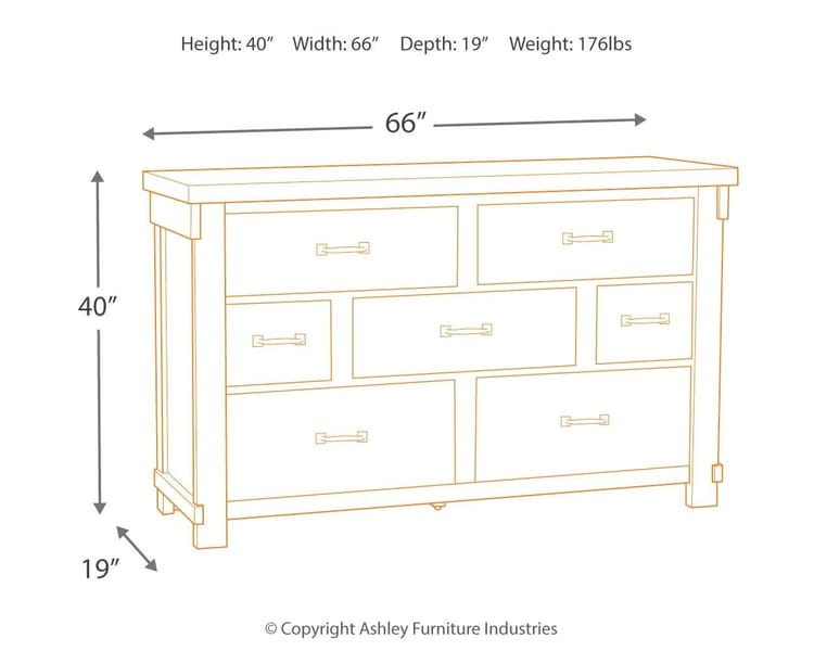 Ashley Bedroom Brashland Dresser B740-31