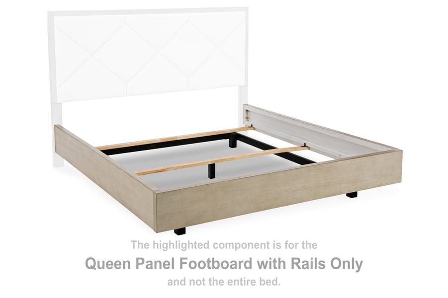 Ashley Bedroom Wendora Queen Panel Footboard with Rails B950-54