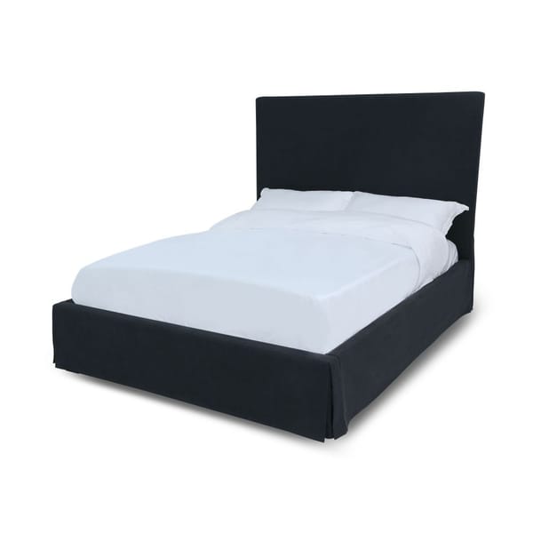 Modus Bedroom Cheviot Upholsteredskirted Panel Bed In Iron CBB3H43