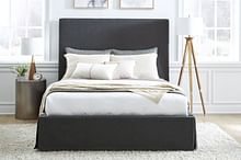 Modus Bedroom Cheviot Upholsteredskirted Storage Panel Bed In Iron CBB3J63