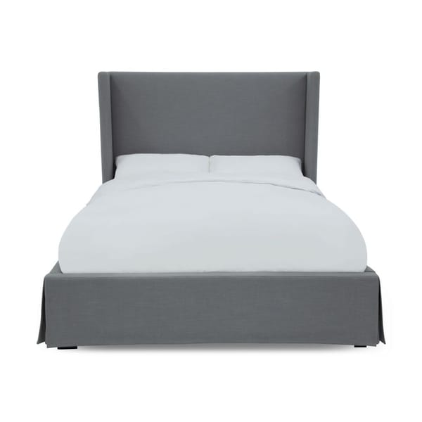 Modus Bedroom Cresta Skirted Footboard Storage Panel Bed In Fog CBA9J72