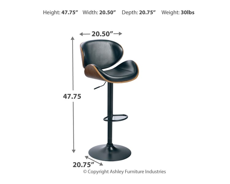 Ashley Bar and Game Room Tall UPH Swivel Barstool (QTY 2) D120-530