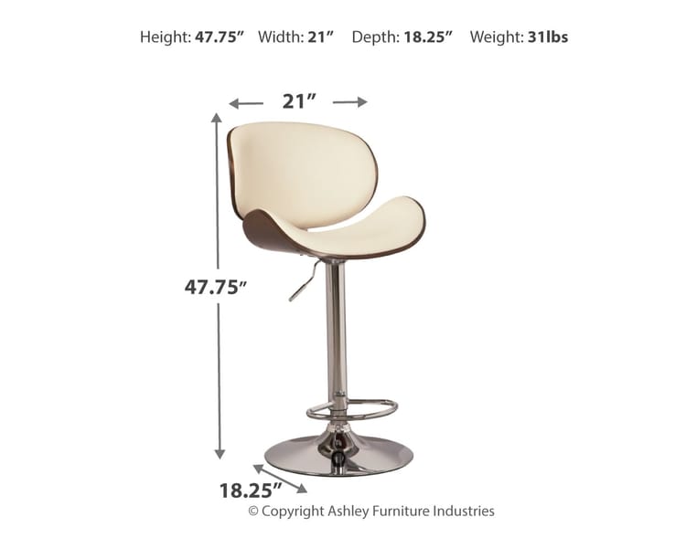 Ashley Bar and Game Room Tall UPH Swivel Barstool (QTY 2) D120-630