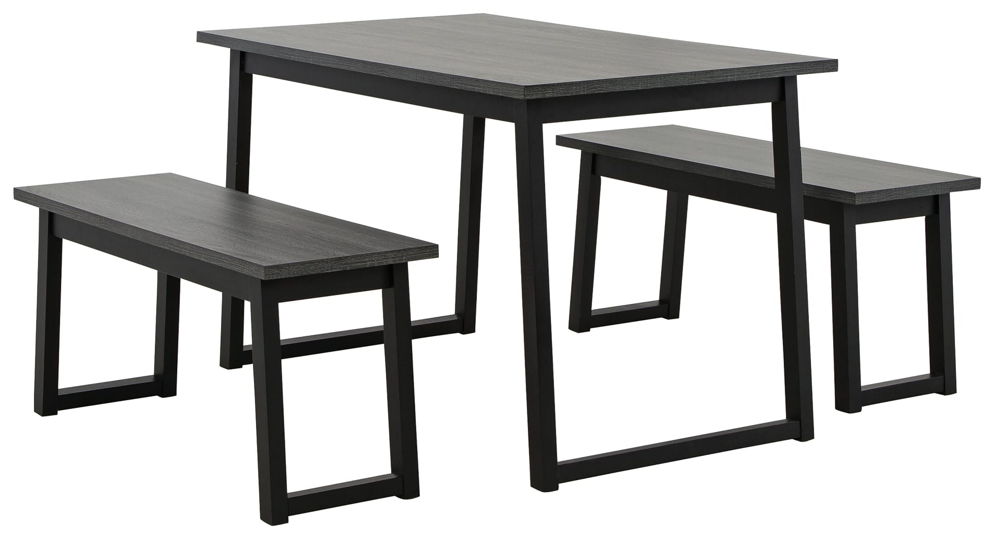 Ashley Dining Room Garvine Dining Table and Benches (Set of 3) D161-125