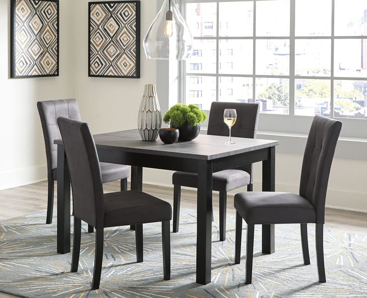 Ashley Dining Room Garvine Dining Table and Chairs (Set of 5) D161-225
