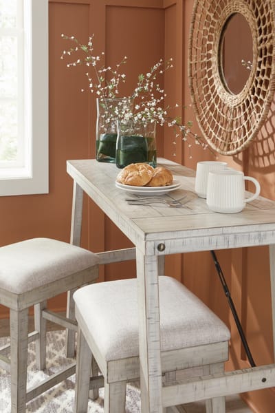 Ashley Dining Room Carynhurst Counter Height Dining Table and Bar Stools (Set of 3) D256-113
