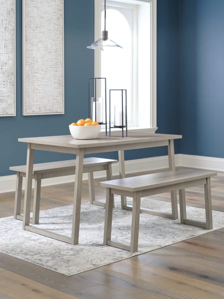 Ashley Dining Room Loratti Dining Table and Benches (Set of 3) D261-125