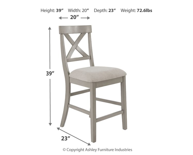 Ashley Bar and Game Room Parellen Counter Height Bar Stool (QTY 2) D291-124