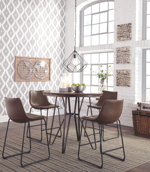 Ashley Bar and Game Room Centiar Counter Height Bar Stool (QTY 2) D372-124