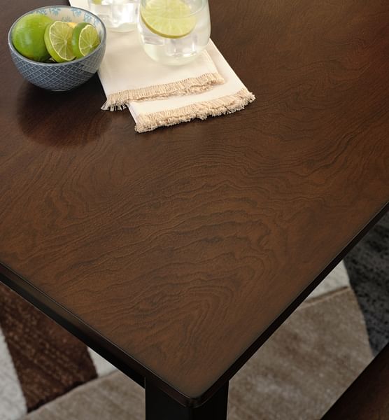 Ashley Dining Room Larsondale Dining Table and Chairs with Bench (Set of 6) D379-325