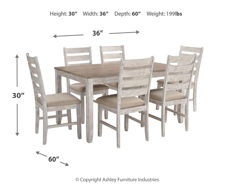 Ashley Dining Room Skempton Dining Table and Chairs (Set of 7) D394-425